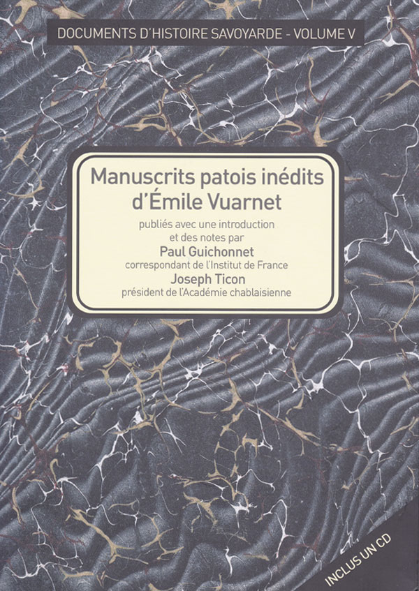 Académie chablaisienne Manuscrits patois inédits d'Émile Vuarnet