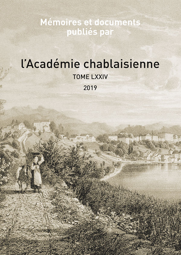 Mémoires et documents publiés par l’Académie chablaisienne LXXIV